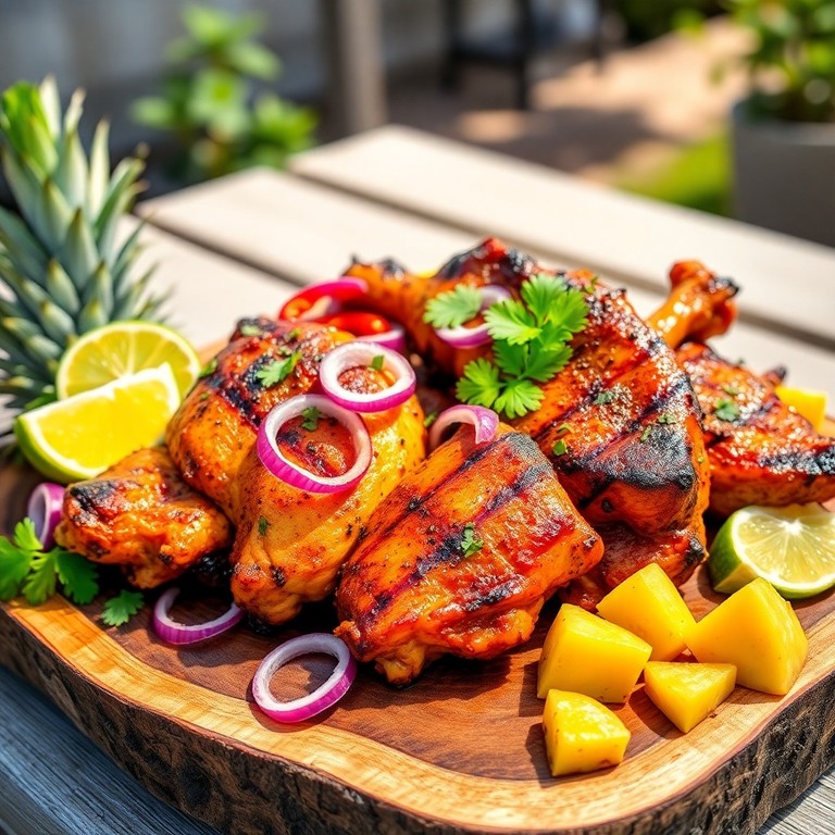 Poulet Marinade Créole au Barbecue