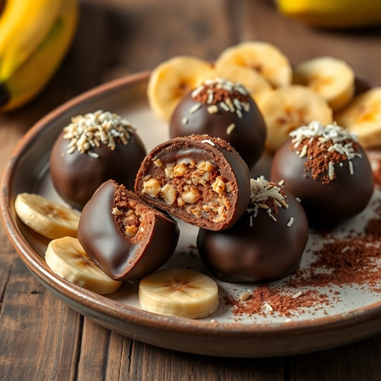 Trufas de Banana y Cacao