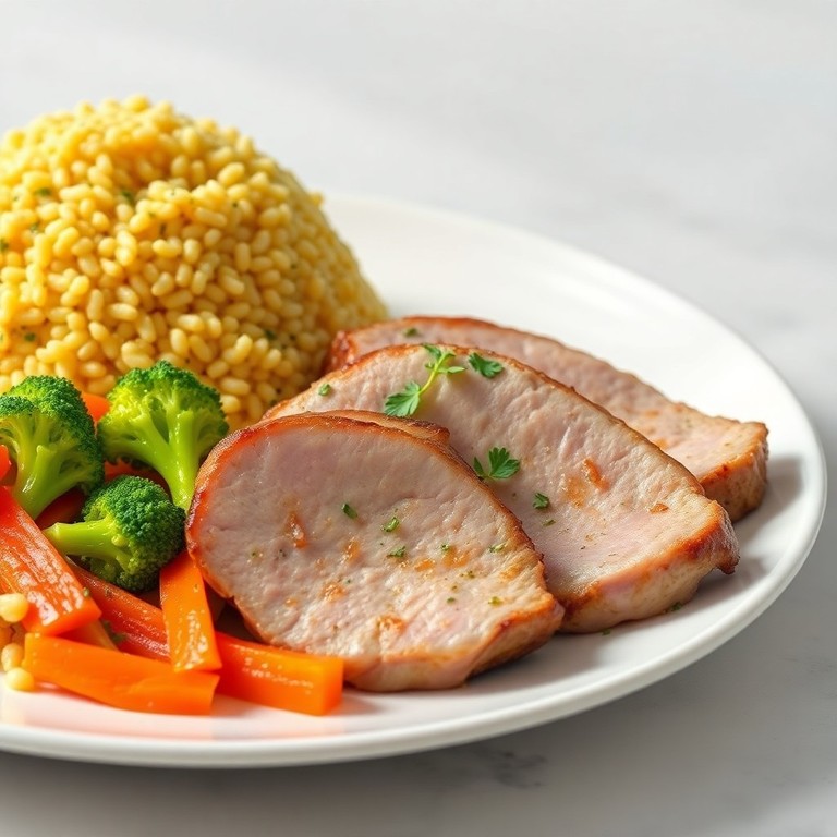 Varkenshaas medaillons met groenten en couscous