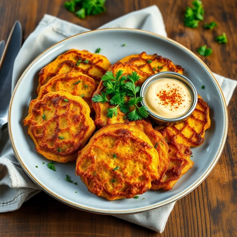 Aardappelpannenkoekjes met Kruiden en Knoflook