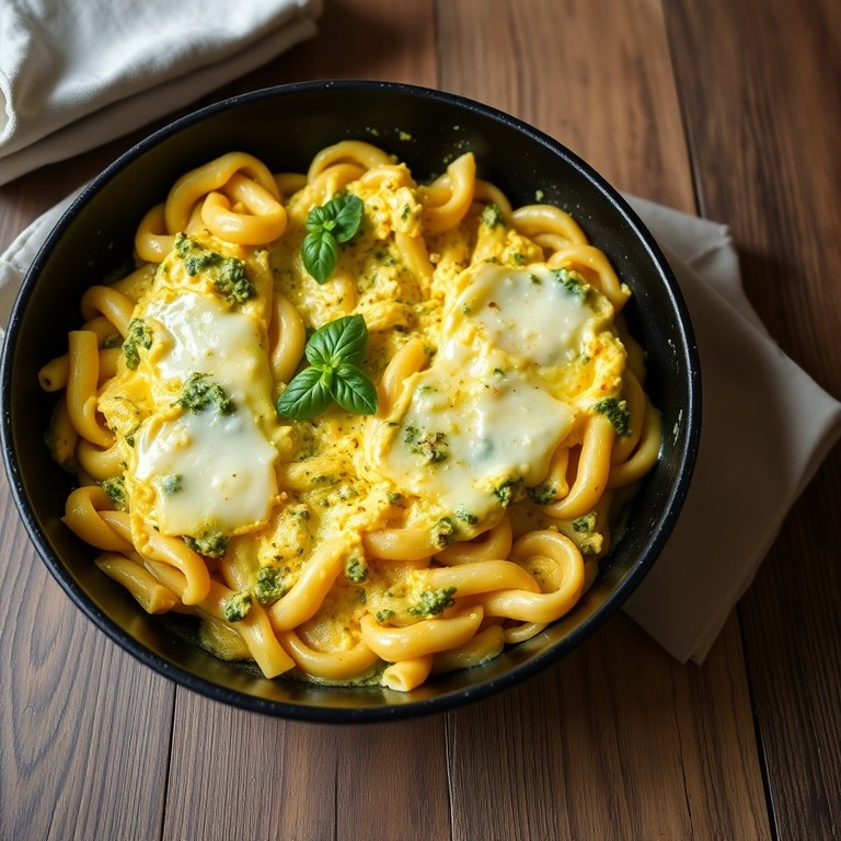 Klassische Eier-Nudelpfanne mit Emmentaler - Mr. Cook