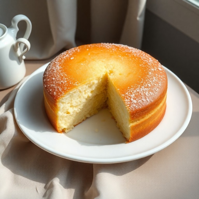 Bizcocho de vainilla clásico en molde redondo