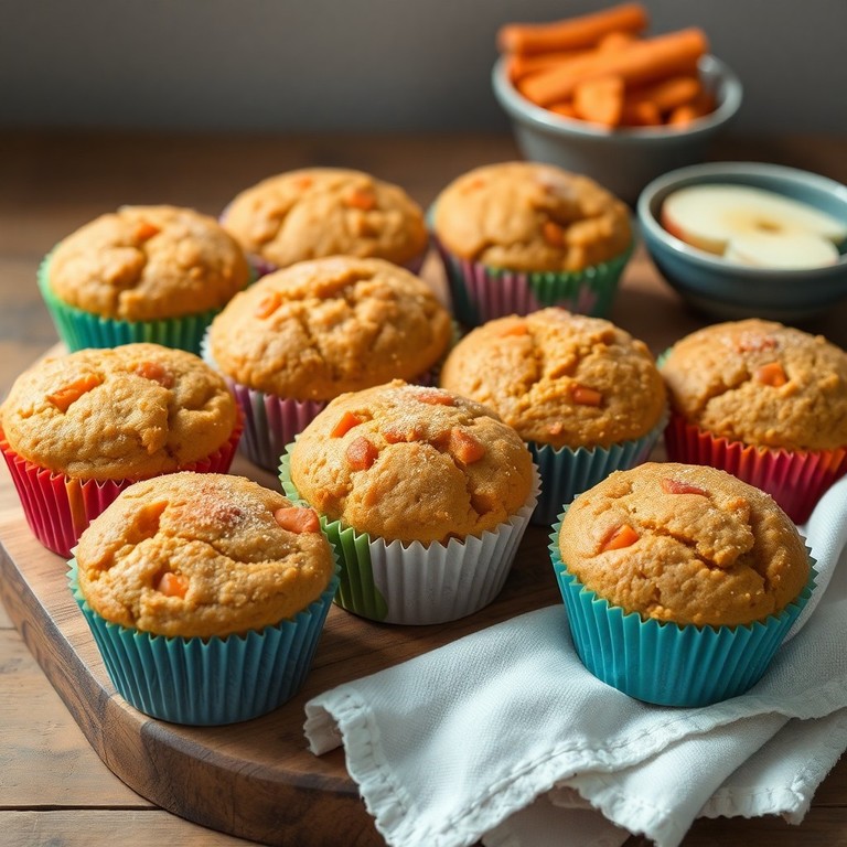 Vegane Baby-Muffins mit Karotte und Apfel