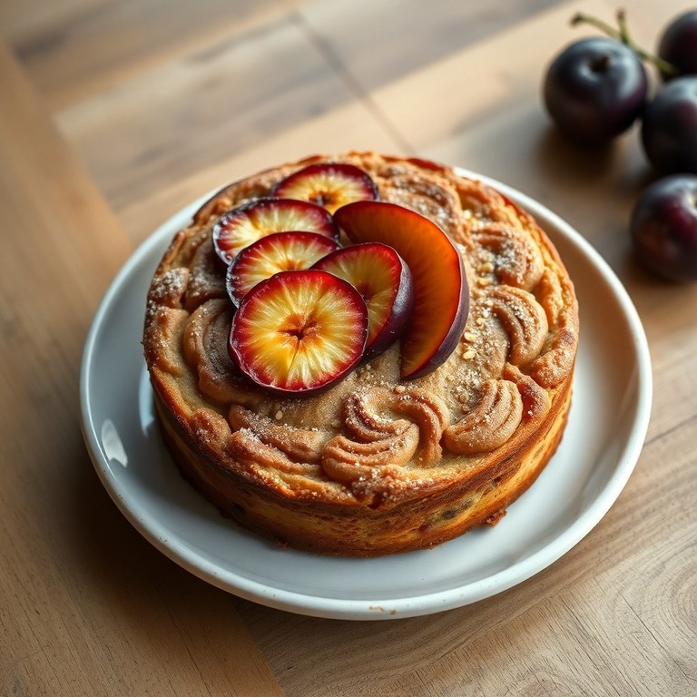 Haver-en Speltmeel Bananen Cake met Pruimen