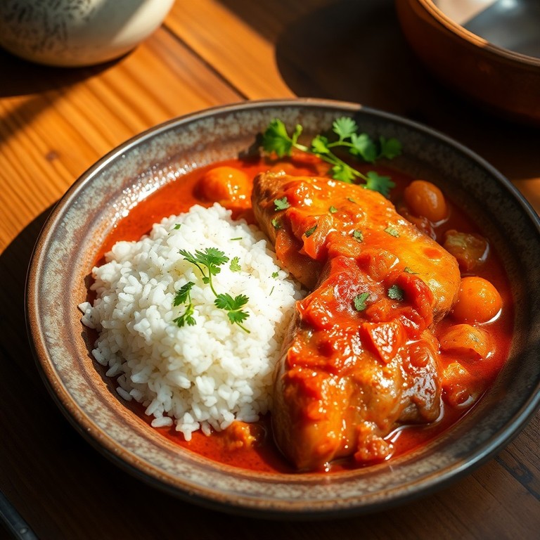 Estofado de cerdo con tomate y cebolla