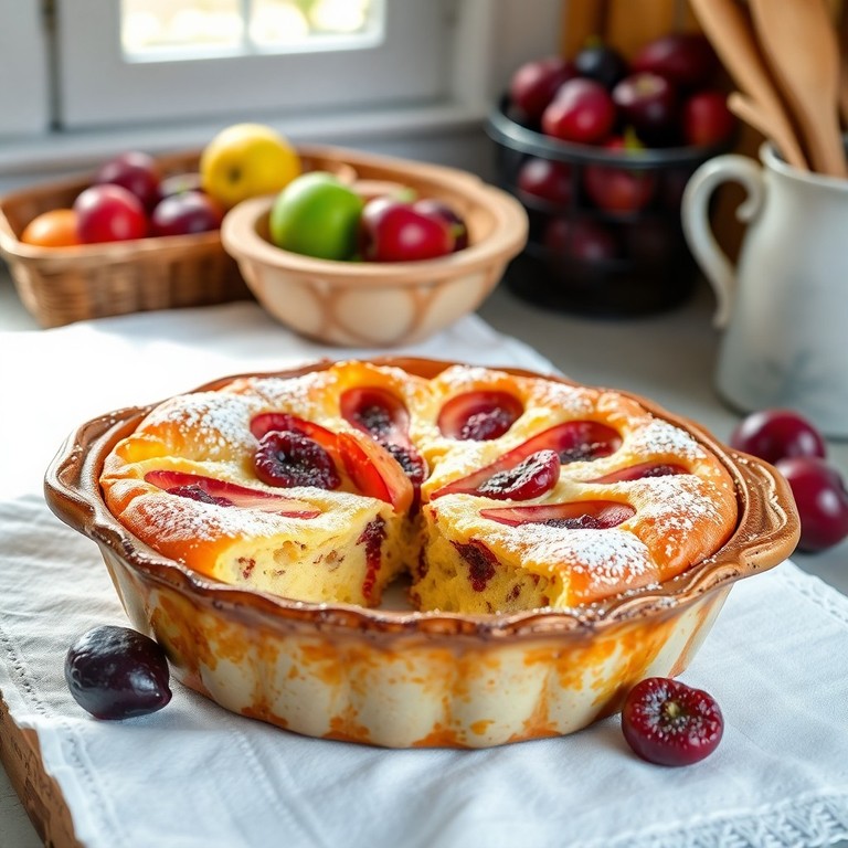 Clafoutis Vegan aux Prunes et Mirabelles sans Mixeur