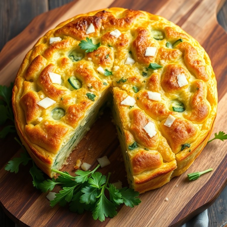 Cake salé rustique aux courgettes et parmesan