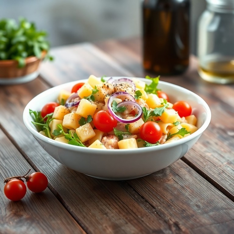 Ensalada de pasta con piña
