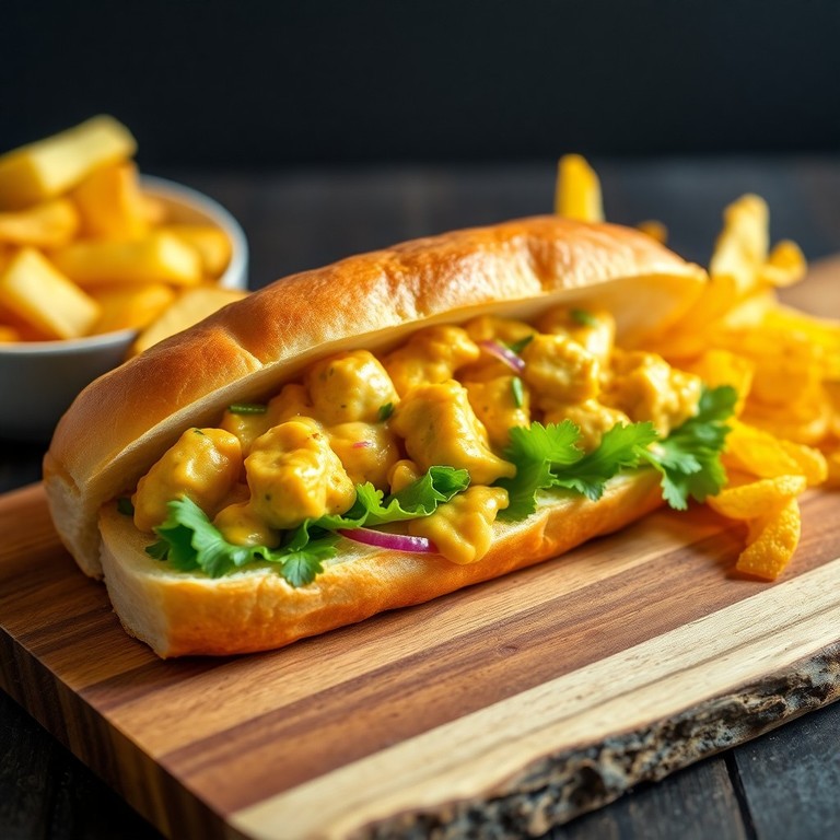Coronation Chicken Baguette