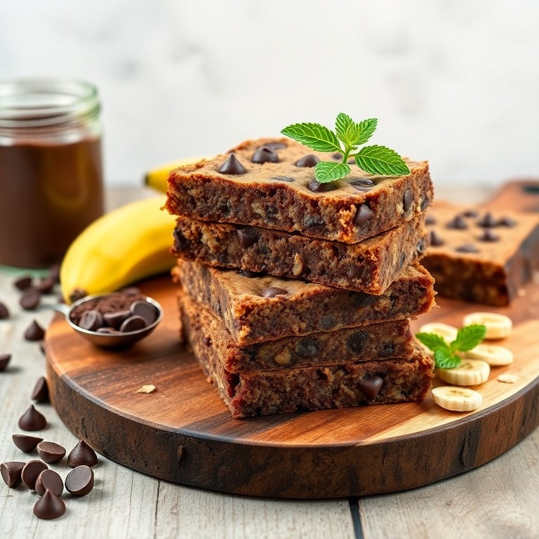 Banana Chocolate Protein Breakfast Bars
