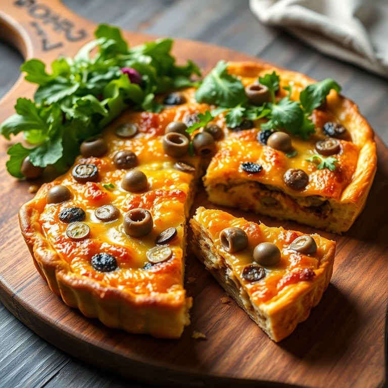 Quiche de Linguiça Toscana com Azeitonas