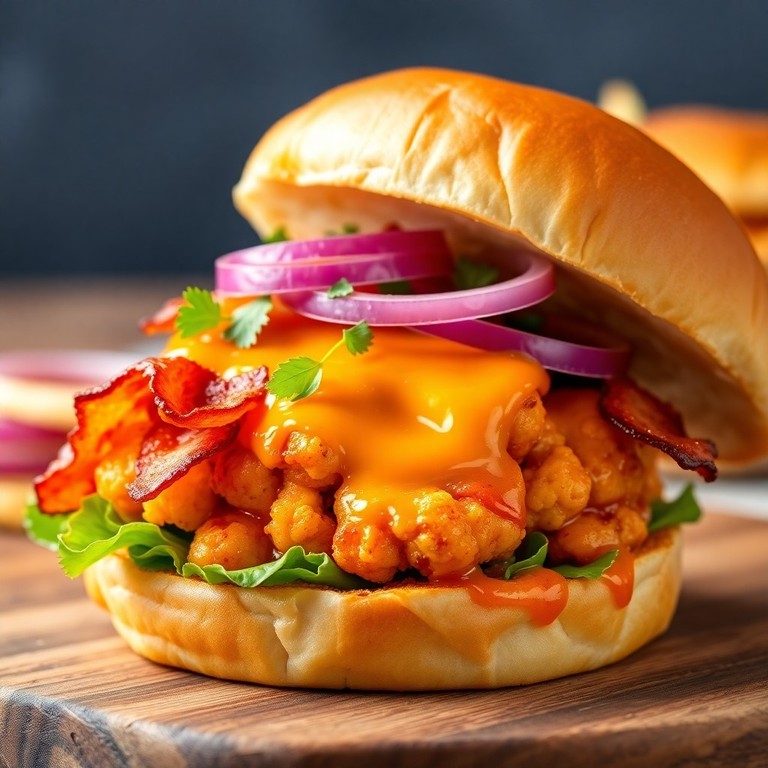 Buffalo Cauliflower Steak Burger