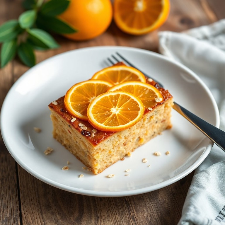 Bolo de Laranja com Aveia e Creme de Leite - Menos Ovos