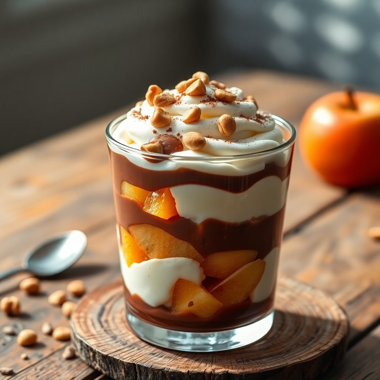 Apfel-Sahne-Nutella-Kuchen im Glas