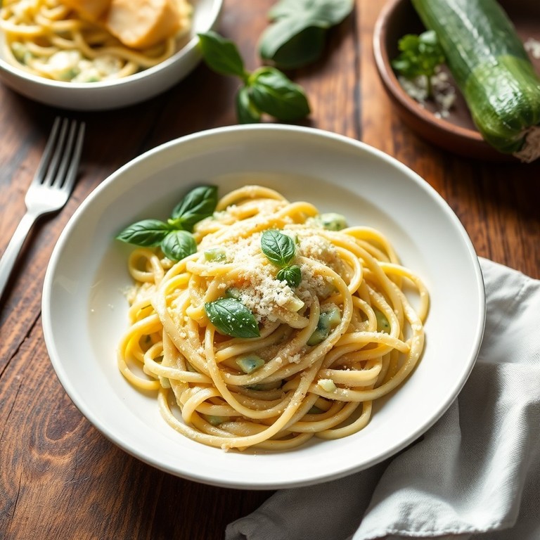 Pâtes Crémeuses à la Courgette et au Parmesan
