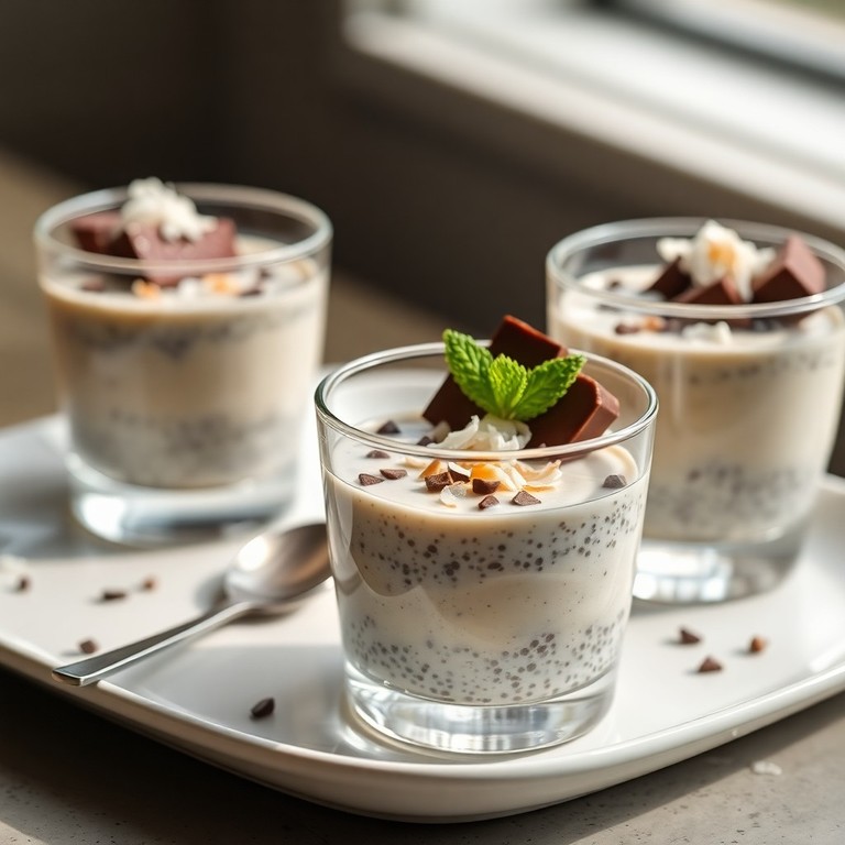 Vegan Chia Pudding Bounty Smaak met Chocolade en Kokos