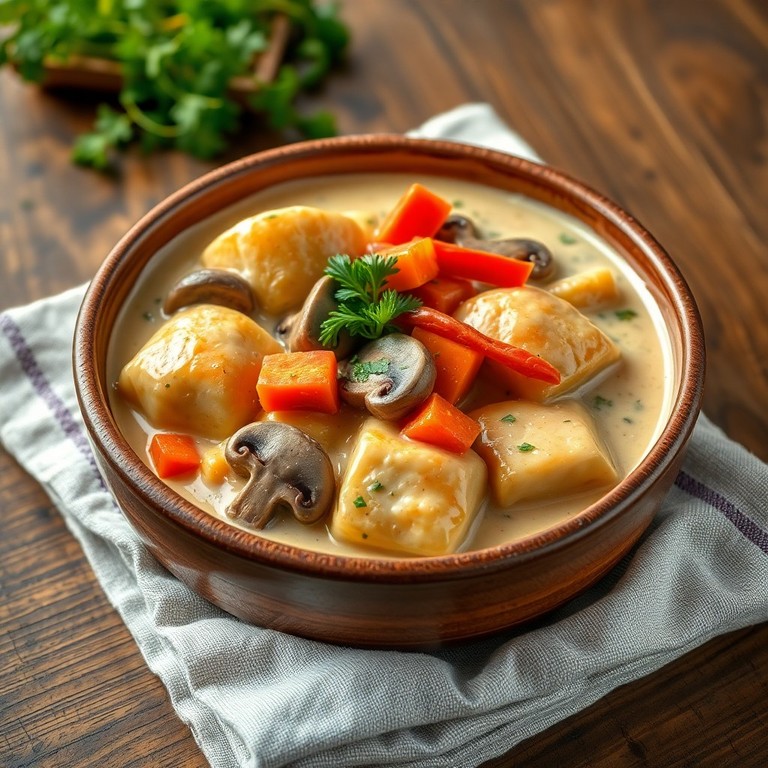 Vegetarische Mini Maultaschen in cremiger Champignon-Paprika-Soße - Mr ...