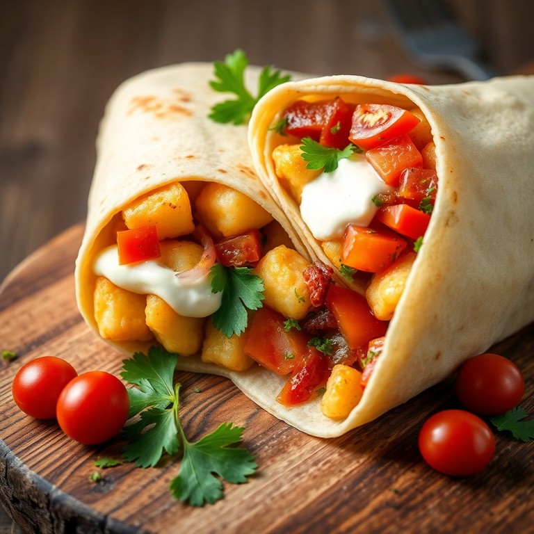 Wrap de Gnocchi aux Lardons et Salsa Fraîche