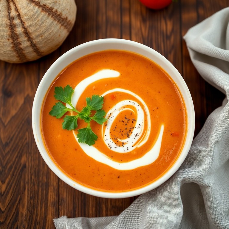 Crema de Pollo y Tomate con Toque de Pimentón