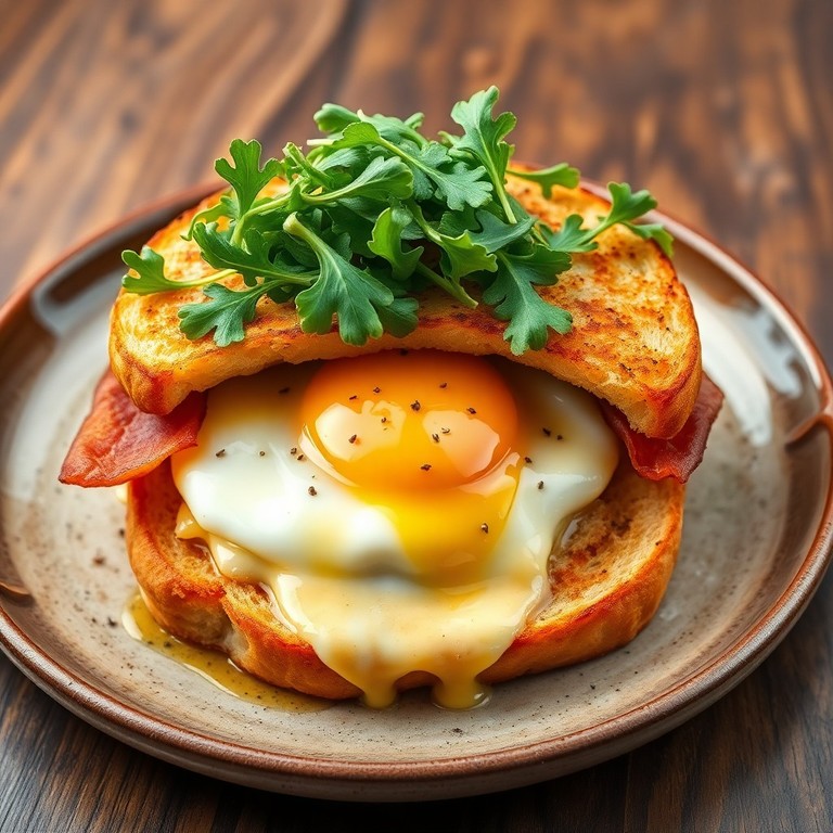 Sándwich Gratinado con Queso y Jamón Serrano