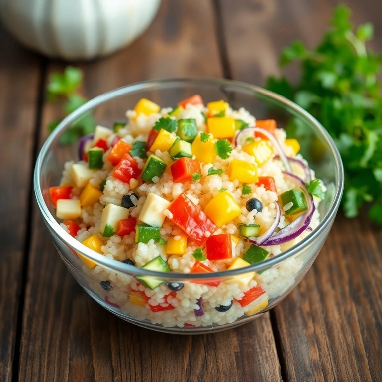 Fresh Vegetable Quinoa Salad with Tangy Vinaigrette