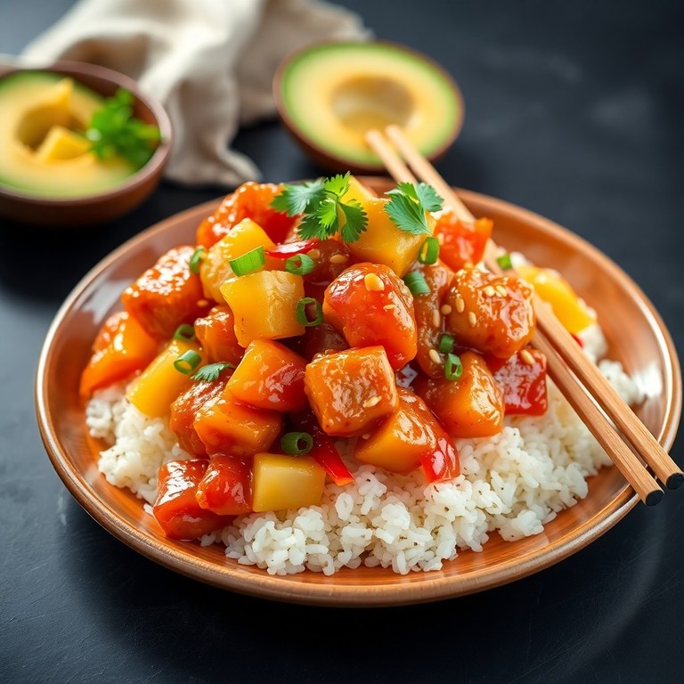 Asiatisches Süßsauer-Hähnchen mit Ananas