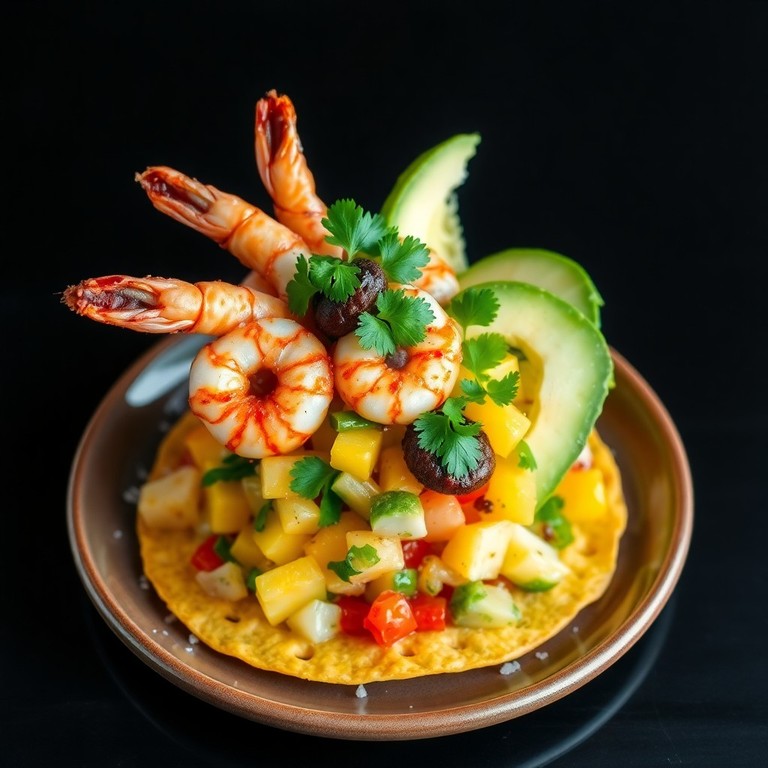 Tostada Tropical de Camarón y Pulpo