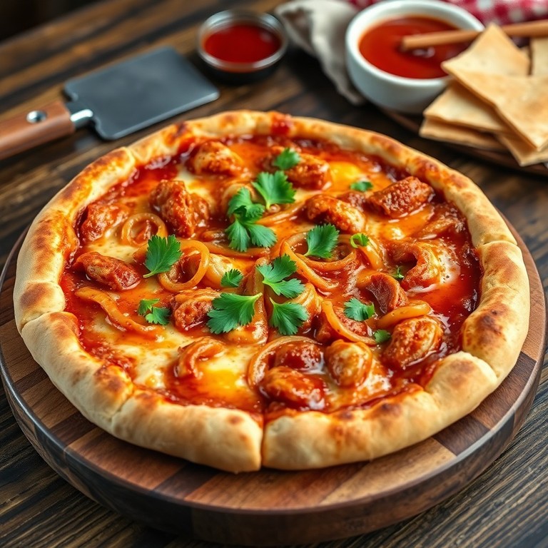 Stuffed Crust BBQ Chicken Pizza