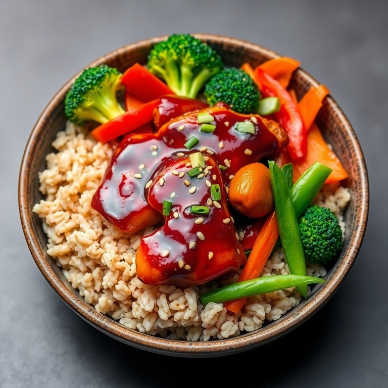 Spicy Chicken Teriyaki Bowl with Brown Rice