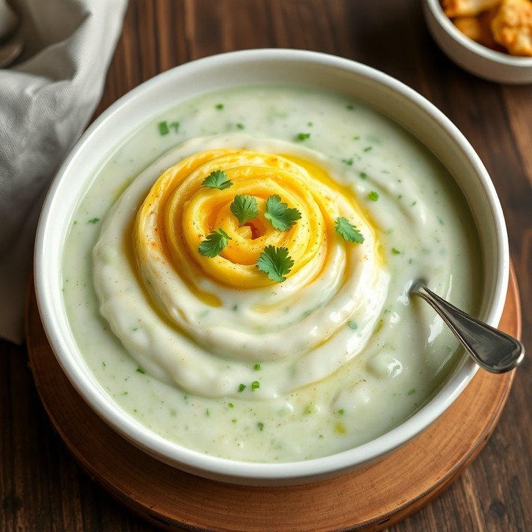 Creamy Cucumber Raita with Egg Swirl