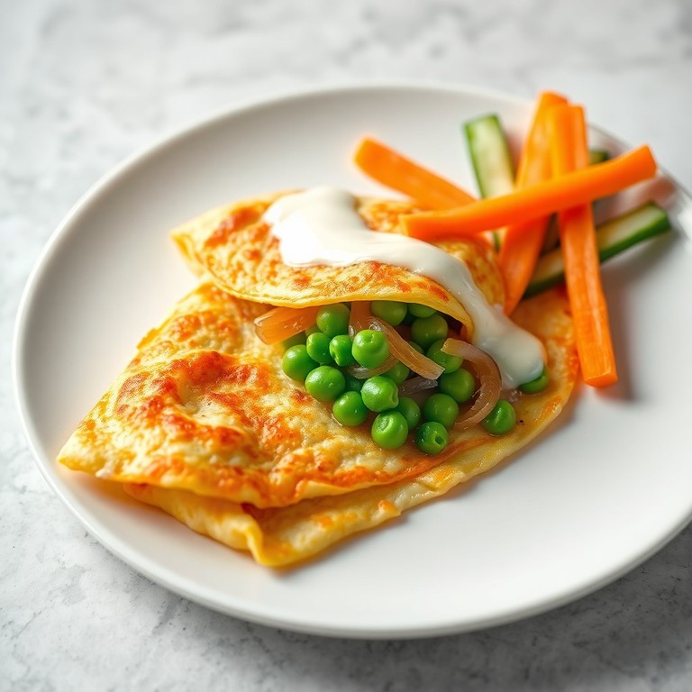 Omelette aux légumes vapeur et crème