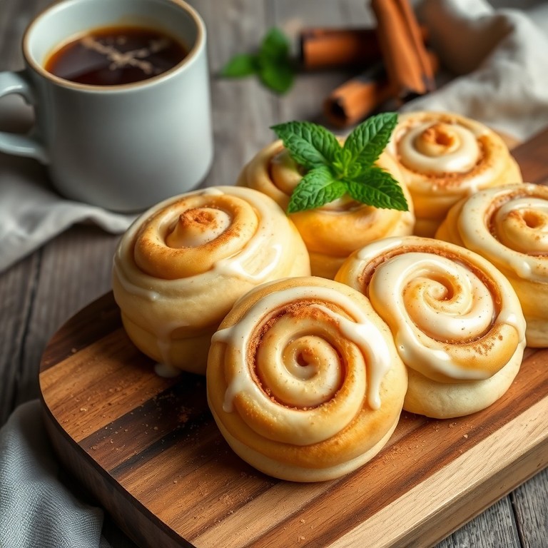 Bollos Dulces de Canela y Queso Cremoso