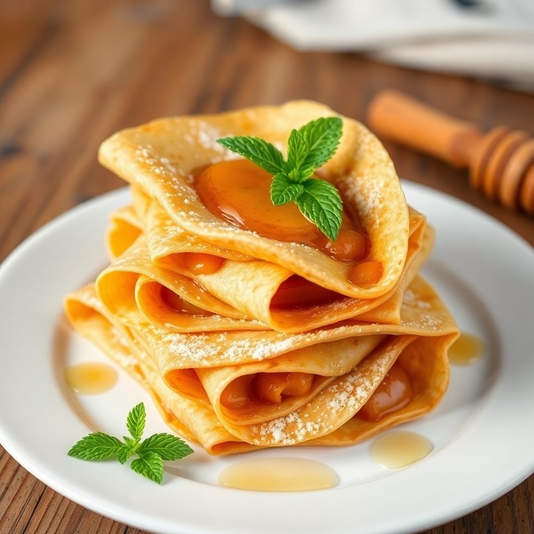 Crêpes de Maçã com Recheio de Canela