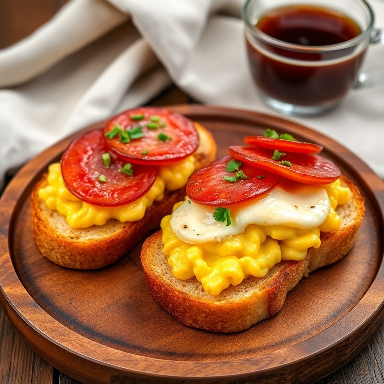 Mediterranes Käse-Salami-Toast