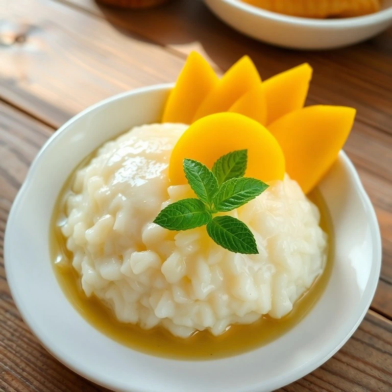 Pudding de riz gluant à la mangue et au lait de coco - Mr. Cook