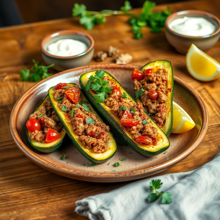 Gefüllte Zucchini mit orientalischer Note