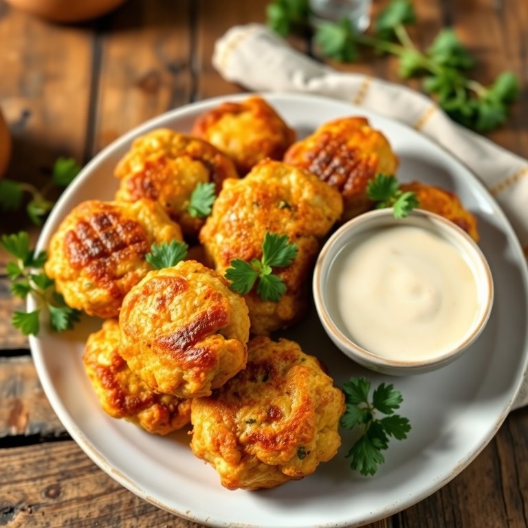 Bolinhos de Frango com Couve-Flor e Queijo