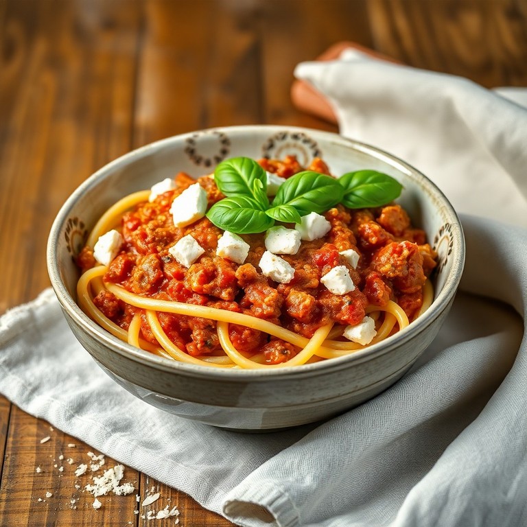 Pâtes à la Bolognese et Fromage de Chèvre - Mr. Cook