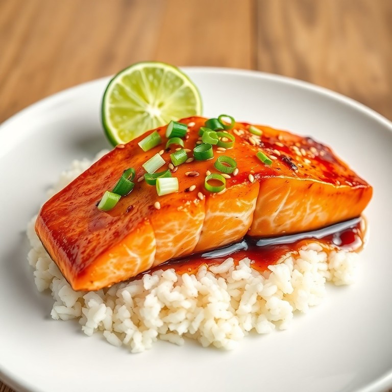 Asiatischer gebratener Lachs mit Ingwer und Frühlingszwiebeln
