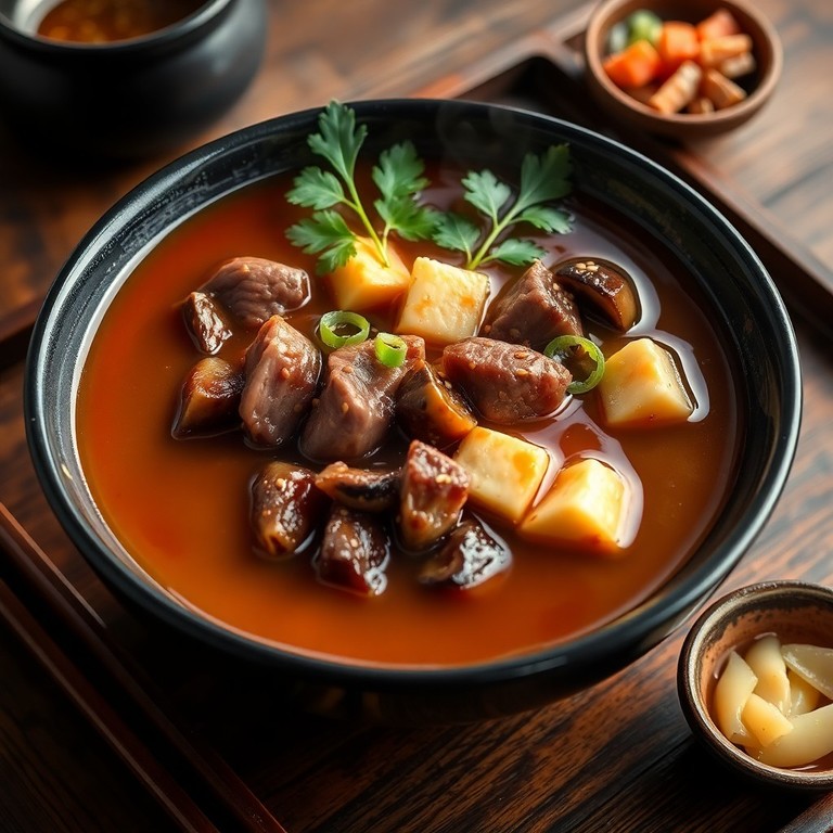 Nikumiso Dengaku Suppe – Herzhafte Miso-Fleischsuppe