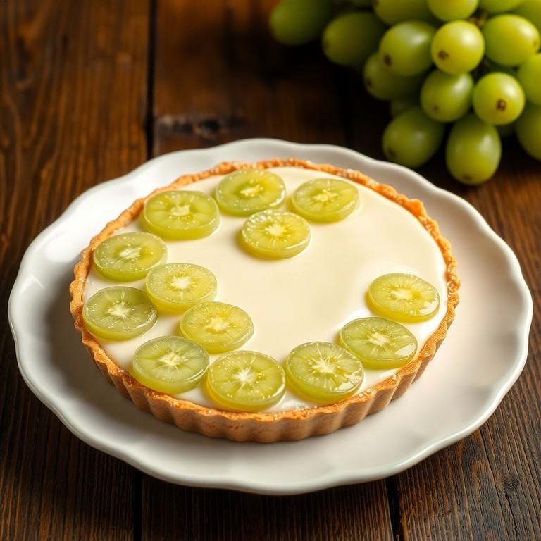 Torta de Uva com Creme de Leite Condensado