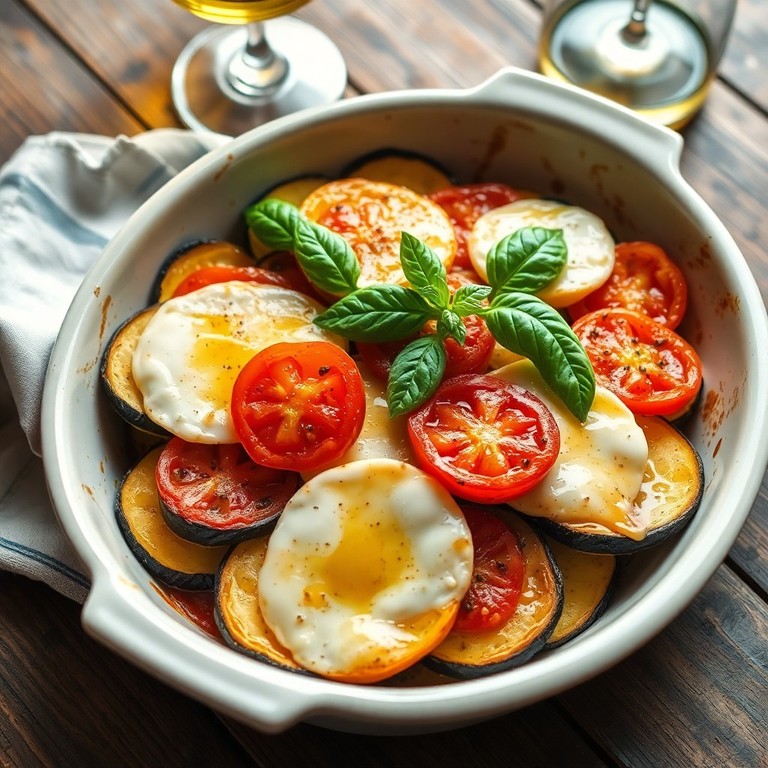 Кабачки по-итальянски с томатами и моцареллой