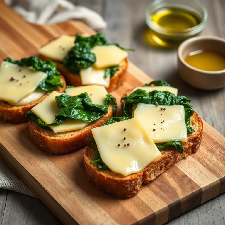 Edam Cheese and Spinach Whole Grain Toasts - Mr. Cook