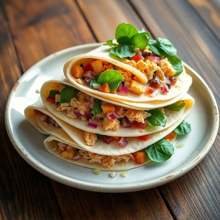 Wraps de Pollo con Tortillas de Coco