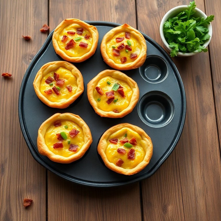 Klassische Mini Quiches mit Speck und Ei