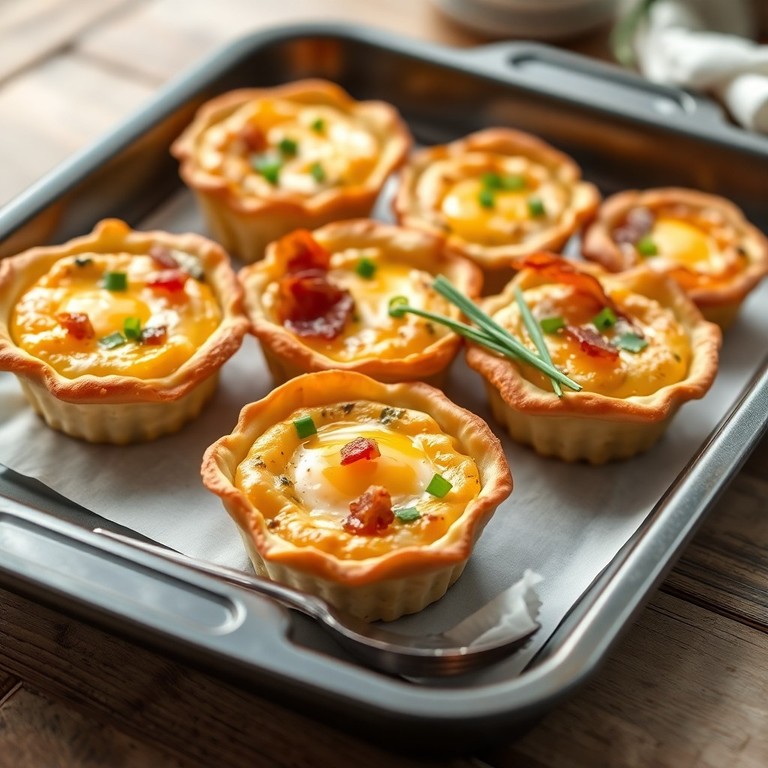Hausgemachte Mini Quiches mit Speck und Ei