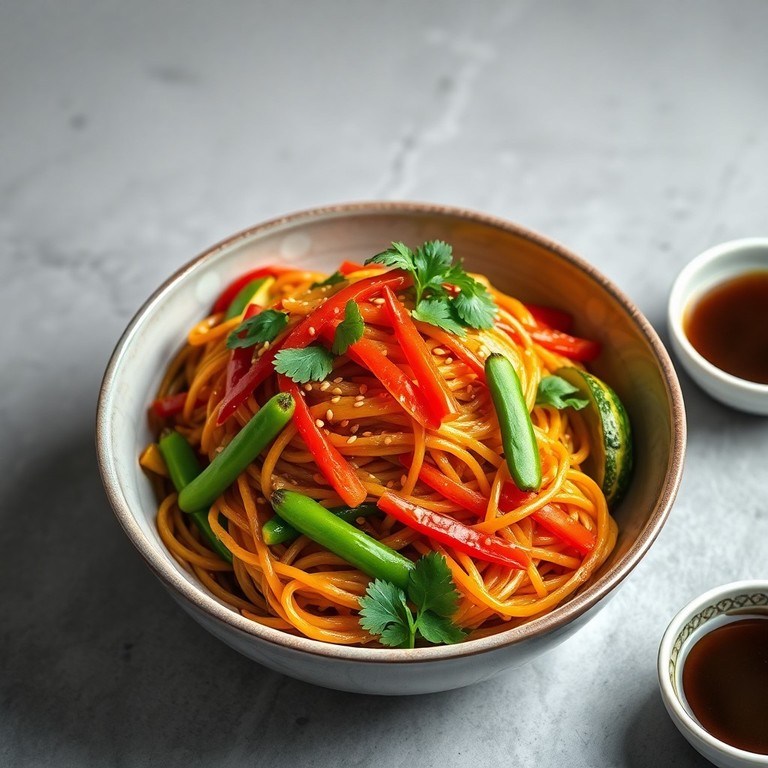 Asiatische Gemüse-Nudelpfanne mit Extra Viel Sauce