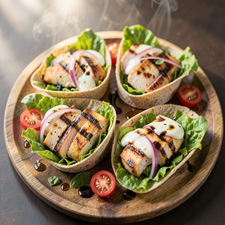 Gevulde Sla en Volkoren Wraps met Mozzarella, Kerstomaatjes en Gegrilde Kip – Proteïneboost