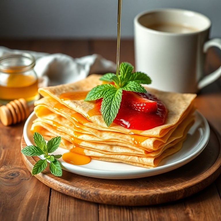 Crepes Doces de Farinha com Leite e Açúcar