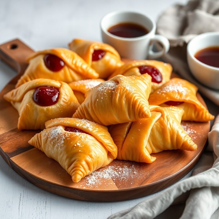 Bakade smördegsknyten med sylt